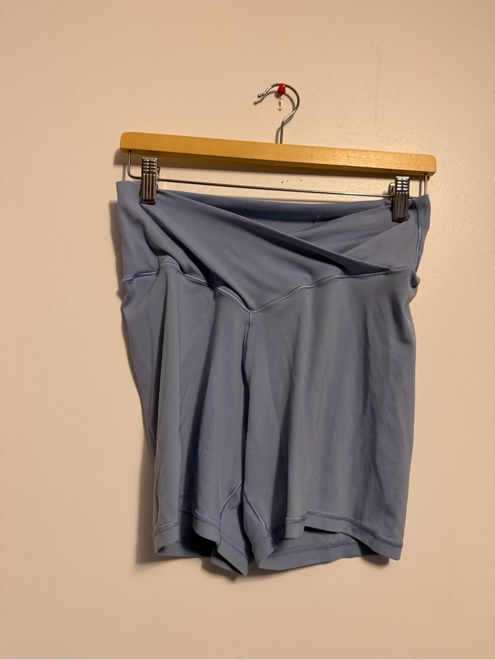 OFFLINE by Aerie Real Me Cross Waist Crossover Bike Shorts Blue Size XL 5"
